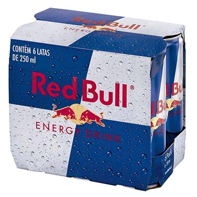 Red Bull Energy Drink Pack 6 Latas 250ml Red Bull Meu Mundo Fit