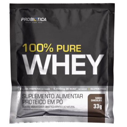 100% Pure Whey (Sachê de 33g Chocolate) Probiótica