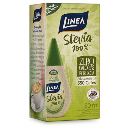 Adoçante Líquido Stevia 100% (60ml) Linea