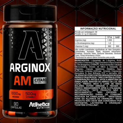 Arginox Am (90 caps) Atlhetica Nutrition Tabela