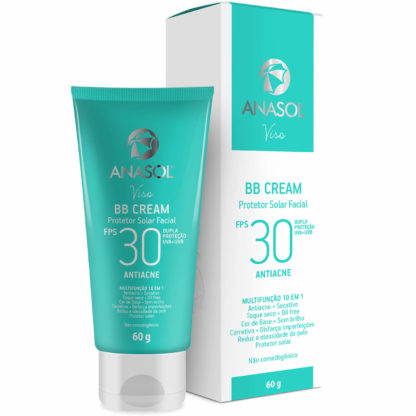 BB Cream Protetor Solar Facial Antiacne FPS 30 (60g) Anasol
