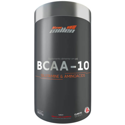 BCAA 10 Glutamina e Aminoácidos (300g Hibisco com Cranberry) New Millen