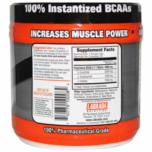 BCAA Power (500g Rótulo) Labrada Nutrition