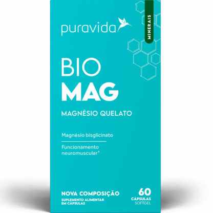 Bio Mag Magnésio Quelato (60 caps) Puravida