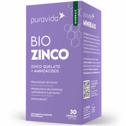 Bio Zinco Quelato (30 caps) Puravida Direita