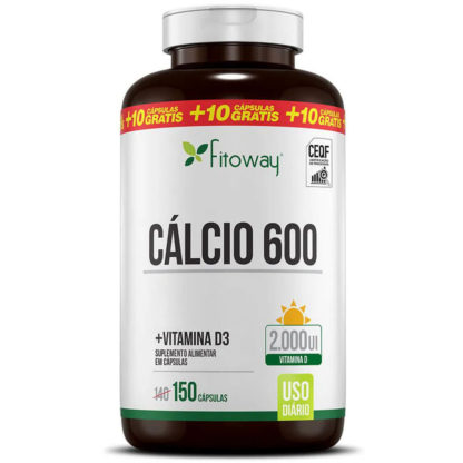 Cálcio 600 + D3 (150 caps) Fitoway Clean