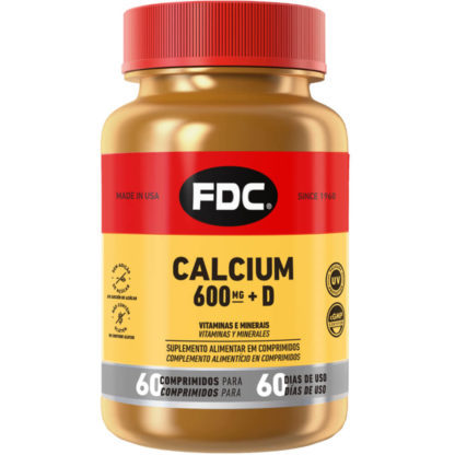 Cálcio 600mg + Vitamina D (60 caps) FDC