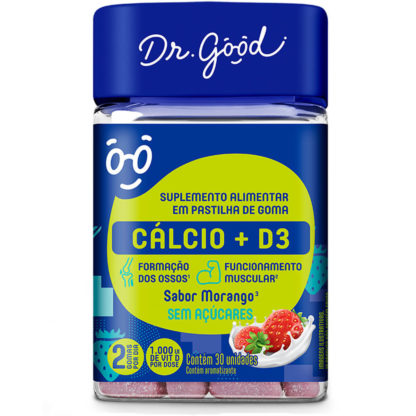 Cálcio + Vitamina D3 (30 Gomas) Dr. Good