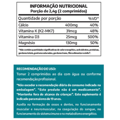Calcitrax (60 tabs) Lauton Nutrition Tabela Nutricional