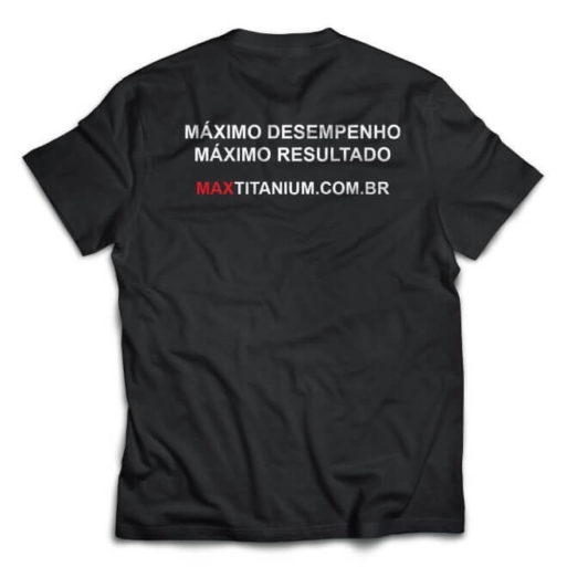 Camiseta Max Titanium Preta (Costas Masculina)