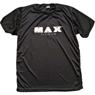 Camiseta Preta (100% Poliéster) Max Titanium