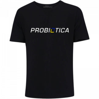 Camiseta Preta (100% Poliéster) Probiótica