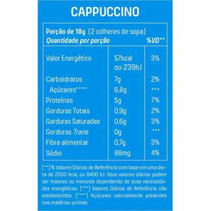 Cappuccino Com Whey (200g) Tabela Nutricional +Mu