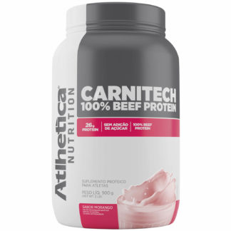 Carnitech 100% Beef Protein (900g Morango) Atlhetica Nutrition