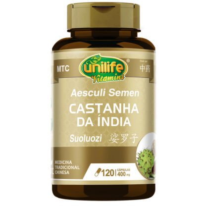 Castanha da Índia - Suo Luo Zi 400mg (120 caps) Unilife Vitamins