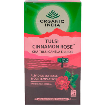 Chá Tulsi Canela e Rosas (25 sachês) Organic India