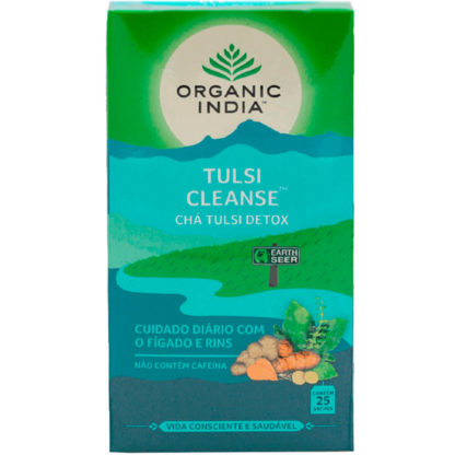 Chá Tulsi Detox - Açafrão e Gengibre (25 sachês) Organic India
