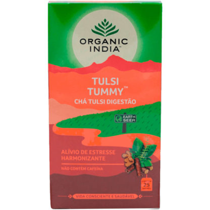 Chá Tulsi Digestivo Tummy (25 sachês) Organic India