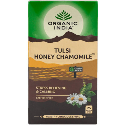 Chá Tulsi Mel e Camomila (25 sachês) Organic India