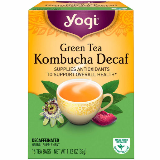 Chá Verde Kombucha Descafeinado (16 Sachês de 32g) Yogi Tea
