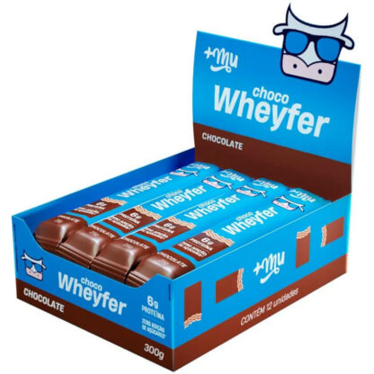 Choco Wheyfer Wafer Recheado (12 Unidades de 25g) Chocolate +Mu
