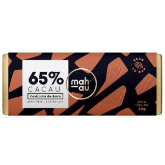 Chocolate 65% Cacau (Barra de 30g) Castanha de Baru Mahau