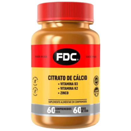 Citrato de Cálcio + D3 + K2 + Zinco (60 tabs) FDC