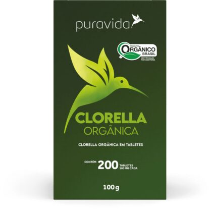 Clorella Orgânica 500mg (200 tabs) Puravida
