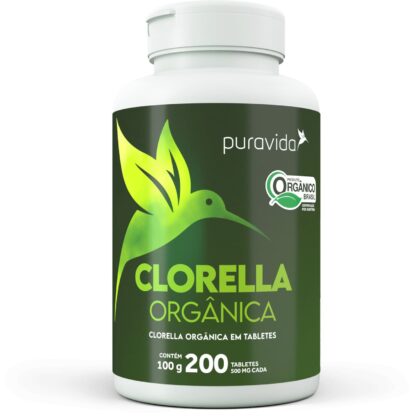 Clorella Orgânica 500mg (200 tabs) Puravida Produto