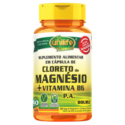 Cloreto de Magnésio P. A. (60 caps) Unilife Vitamins