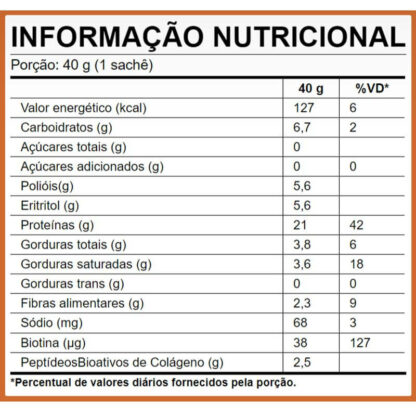 colageno protein sache 1 dose puravida abacaxi hortela tabela nutricional