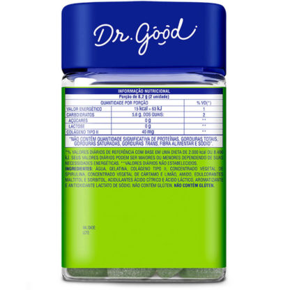 Colágeno Tipo II (30 Gomas) Tabela Nutricional Dr. Good