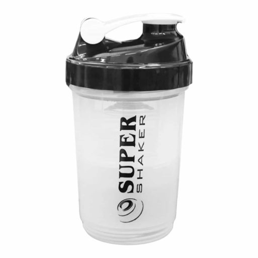 Coqueteleira 3 doses Transparente (500ml Primeira dose) Super Shaker