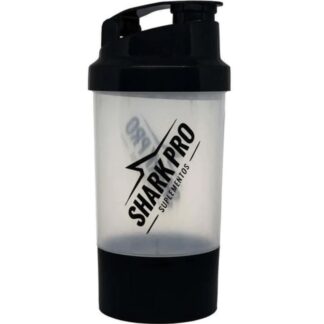 coqueteleira transparente dupla 400ml shark