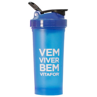 Coqueteleira Vem Viver Bem (600ml) Azul Vitafor