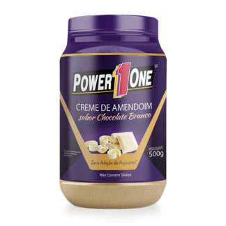Creme de Amendoim com Chocolate Branco (500g) Power One