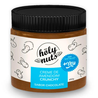 Creme de Amendoim Crunchy Chocolate (450g) Holy Nuts +Mu
