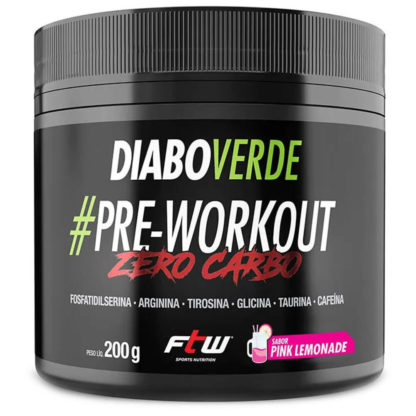 Diabo Verde Pre Workout Zero Carbo Pink Lemonade (200g) FTW