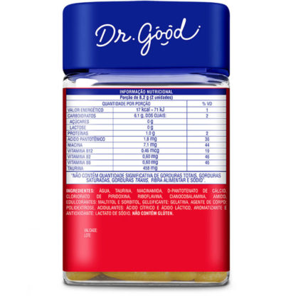 Energy (30 Gomas) Tabela Nutricional Dr. Good