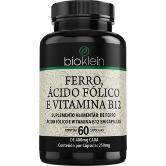 Ferro + Ácido Fólico + Vitamina B12 (60 caps) Bioklein