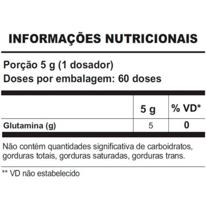 Glutamina 100% Pura (150g) Shark Pro Tabela Nutricional