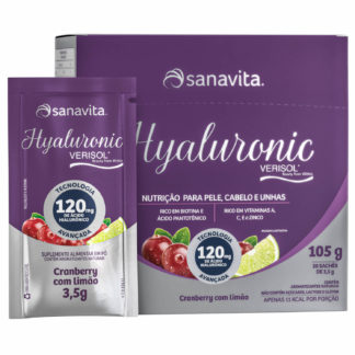 Hyaluronic Verisol (30 sachês) Cranberry com Limão Sanavita