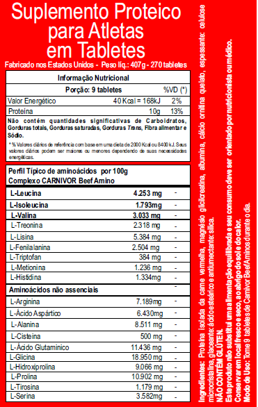 Carnivor Beef Aminos (270 tabs) MuscleMeds
