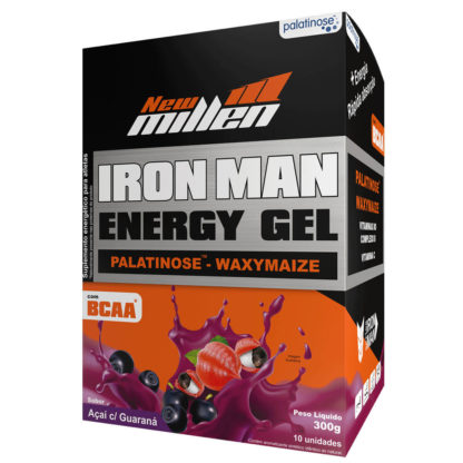 Iron Man Energy Gel (10 sachês de 30g) Guaraná c/ Açaí New Millen