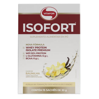 Isofort (15 sachês de 30g) Vitafor baunilha