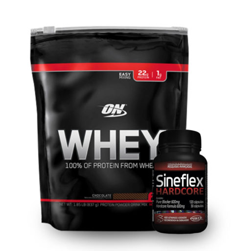 Kit 100% Whey Protein ON +Sineflex Hardcore (150 caps)