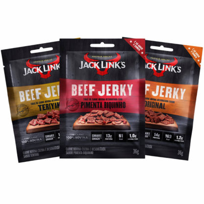 Kit 3 Beef Jerky Protein Snacks (36g) Jack Link's