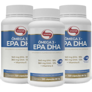 Kit 3 Ômega 3 EPA DHA (120 caps) Vitafor