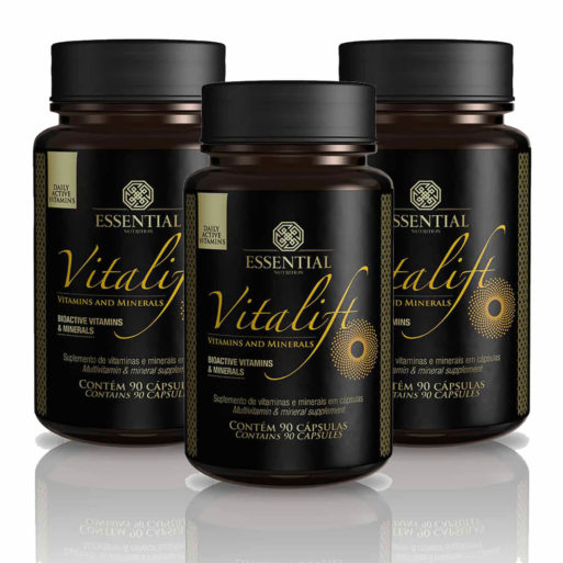 Kit 3 VitaLift (3 potes de 90 caps) Essential Nutrition