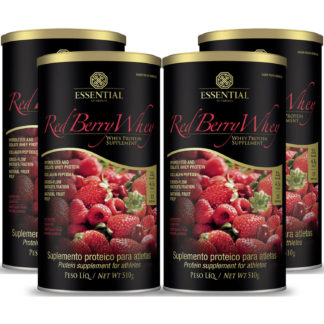Kit 4 Red Berry Whey (4 potes de 510g) Essential